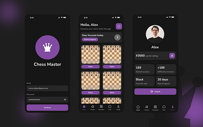 Chess Master | Mobile Design chess chess game mobile mobile design ui ux