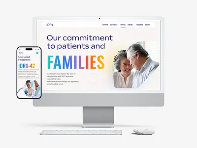 IDRx biotech branding design graphic design illustration ui website
