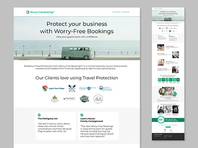 Worry-Free Bookings 1 booking business protection travel website worry