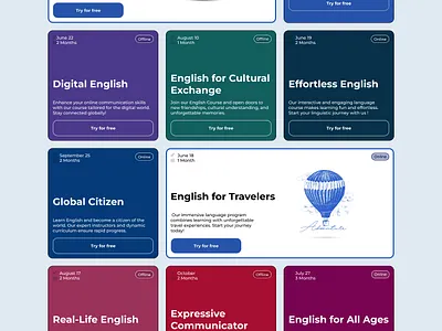 Language Courses design graphic design illustration typography ui ux