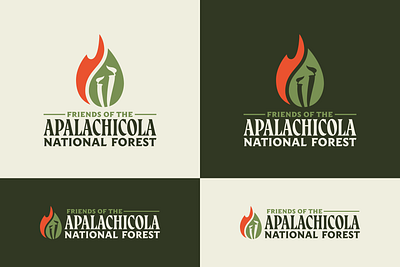 New logo for Friends of the Apalachicola National Forest burn controlled burn environmental flame florida forest national forest pitcher plant