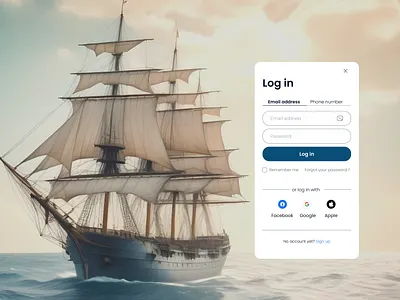 Log in design illustration ui ux