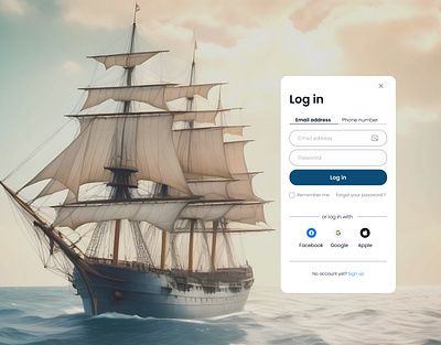 Log in design illustration ui ux