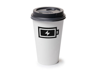 Charger battery caffeine charge coffee rebound