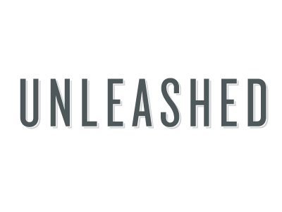 Unleashed kerrrrrned knockout logo uppercase