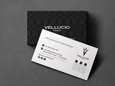 Vellucio Paris - Business Card brand business card brand identity branding design business card business card design emblem logo iconic logo logo designer logo symbol perfumery perfumery logo visual identity designer