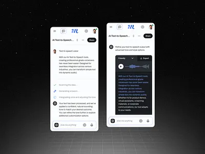 Mobile App, Light Mode ai chat chat ui ihor masnyi interface light mode mobile ai mobile app mobile app design mobile chat