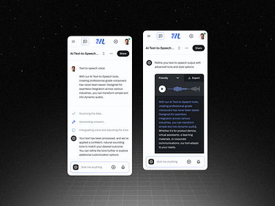 Mobile App, Light Mode ai chat chat ui ihor masnyi interface light mode mobile ai mobile app mobile app design mobile chat