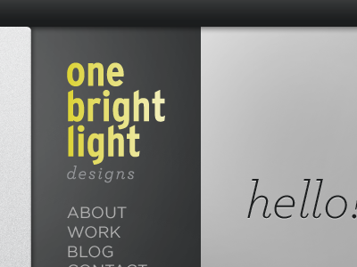 One Bright Light Redesign grey redesign smooth website