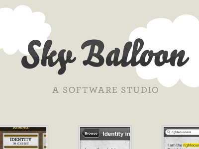 Sky Balloon website archer bello landing page logo teaser website