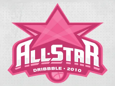 All-Star basketball dribbble pink rebound