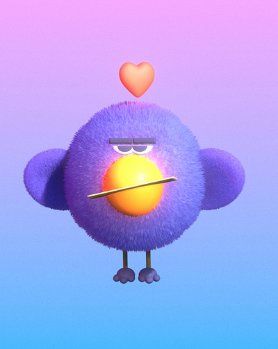 A love letter delivery bird 3d animation art blender branding design graphic design illustration logo motion graphics ui vector