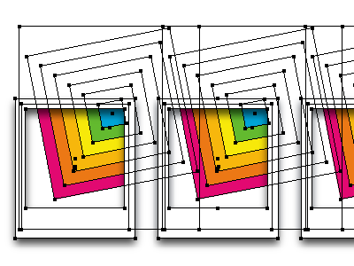 Pola’rainbow Candidate frame geometric illustrator polaroid rainbow sx70 sxsw wireframe