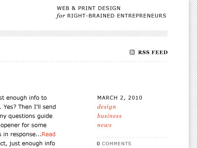 Cococello Redesign: Blog Typography typography web design