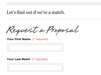 Cococello Redesign: Form form typography web design