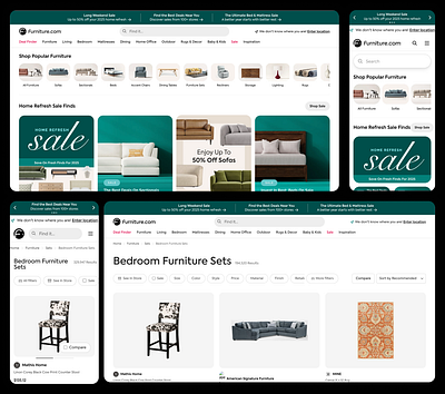 E-Commerce Furniture Website 3d animation branding ecommerce graphic design logo motion graphics research ui uiux uivisuals userexperience userinterface