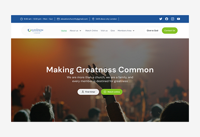 The Elevation Church website church design church website uiux web design website