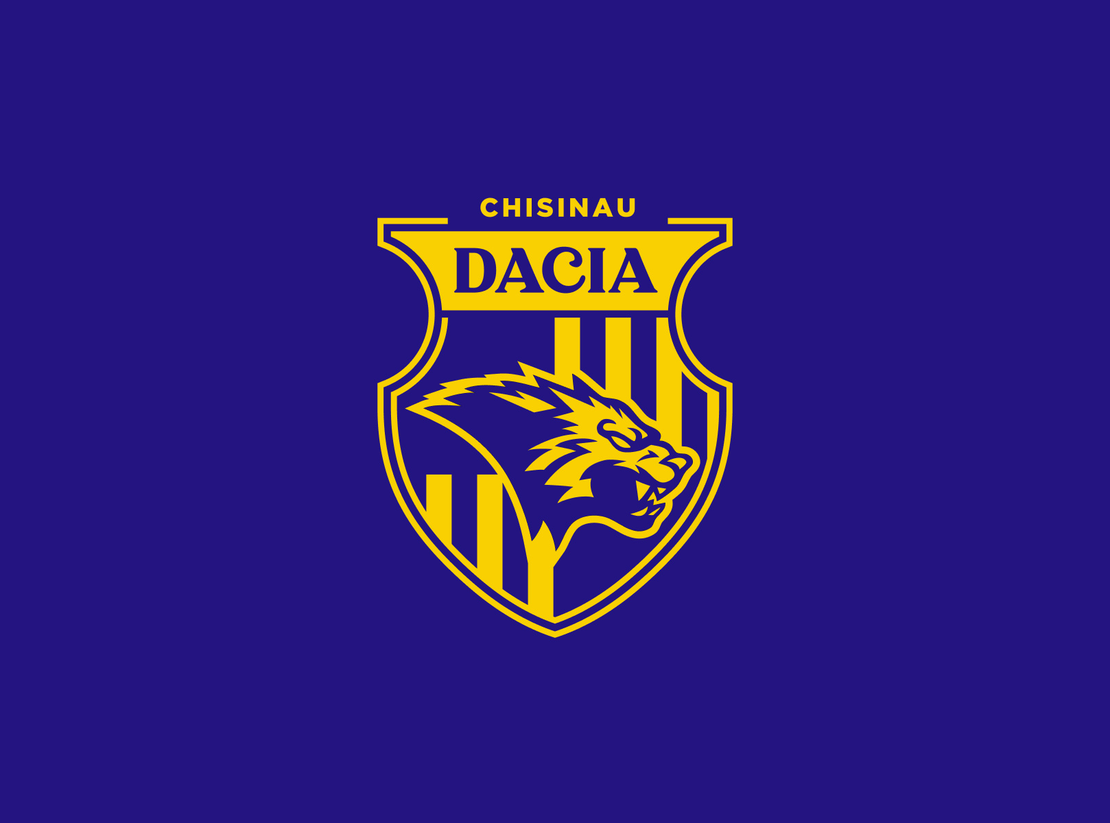 Angry Wolf Emblem Logo angry blue dog emblem football football club graphic design illustration lines logo logo design mascot redesign shield soccer vector wolf yellow