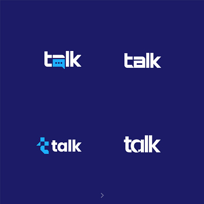 talk Logo Concepts branding chat bubble logo chating logo design elegant design geometric design logo message logo minimal modern negative space logo simple design t letter logo talk logo wordmark logo