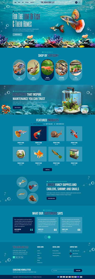 FISH EQUIPMENT WEBDESIGN creative design ui webdesign