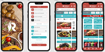 Custom Restaurant Finder Mobile App app design mobile app software ui design ux design