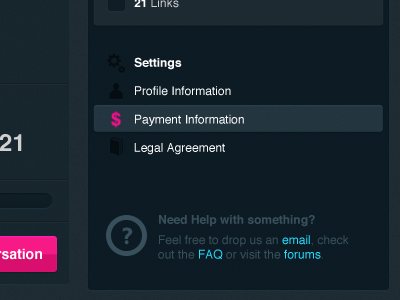 Chugging along. blue dark webapp