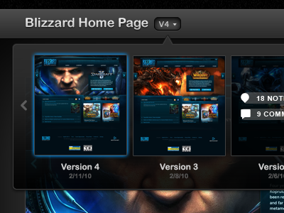 Feedback: Versions app feedback ui web app