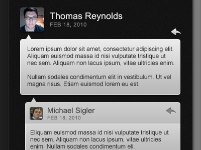 Feedback: Comments app feedback ui web app