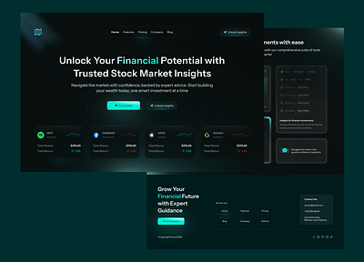 A Stock Marketing Website stock uiux web design website