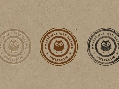 Stamp of Owltasticness brown futura logo stamp texture