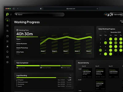 Protask - Task & Management Dashboard dashboard exploration ui website