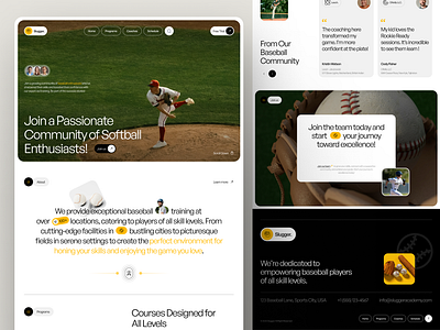 Softball Academy Course Landing Page academy baseball clean landing page minimal minimalist softball sport ui ui design ui visual design uiux ux web web design website