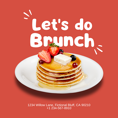 Brunch time Graphic branding graphic design rarecide social media ui