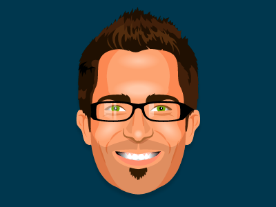 Makeover blue illustration jacob me self portrait vector