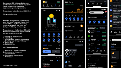 Coinbase Study 1.0.0 coinbase crypto interface study ui ux