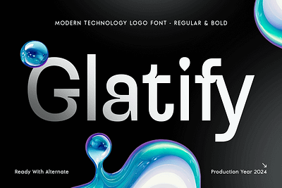 Glatify: Modern Technology Font 3d animation branding creativefont customfont displayfont fontdesign fontinspiration fontlogo fonttrends graphic design logo minimalfont modernfont motion graphics sansserif typedesign typeface typography ui