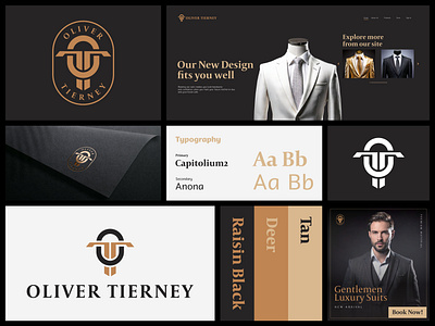 OT Monogram Logo branding business design graphic design illustration logo logo branding logo design logo inspiration logos luxury man monogram logo personal logo suit