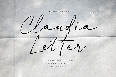 Claudia Letter elegantfont handlettering handwritten handwritting sansserif scriptfont signaturefont type typeface typography