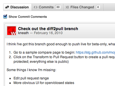 Already putting the new Helveticons to use github pullrequests