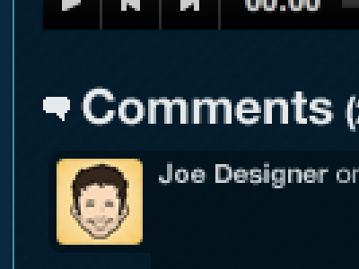 Joe Designer avatar black blue comments icon rgba rounded corners stripes transparency zoom