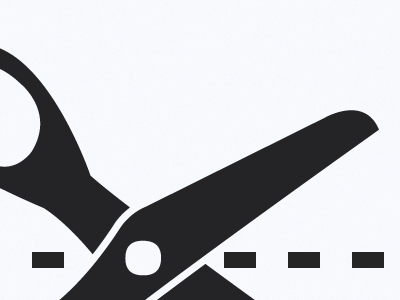 Cut here (but not really) black blue dash noise photoshop scissors thereisnofold vector