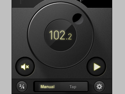 Steinway Metronome App iphone metronome toggle wheel