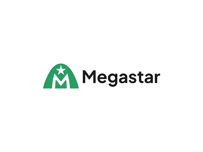 Megastar logo design concept am betting brand brand design branding casino company logo crypto design lettermark logo logo design logotype m m lettering minimal sport sport logo star symbol