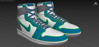 Air Jordan 2 Nike Sneakers 3D Model 3d 3d model 3ds max cgi design jordan modeling nike product render visualization