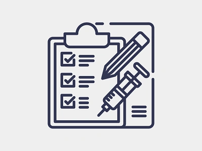 Medical Service Reporting icon clipboard design graphic design icon illustration logo medicine syringe vector