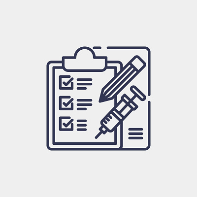 Medical Service Reporting icon clipboard design graphic design icon illustration logo medicine syringe vector