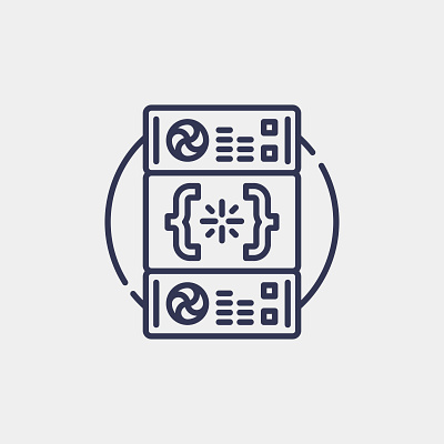 Server Configuration icon design graphic design hosting icon illustration logo server vector web