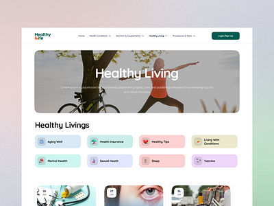 Healthy Living (landing page) design dashboard figma responsive design screenshot ui uiux ux