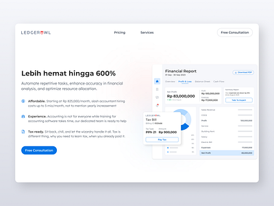 Ledgerowl | Features CTA Section accounting b2b bookkeeping branding cta digital asset features finance landing page marketing reconciliation saas section service tax ui ui design ux ux design website