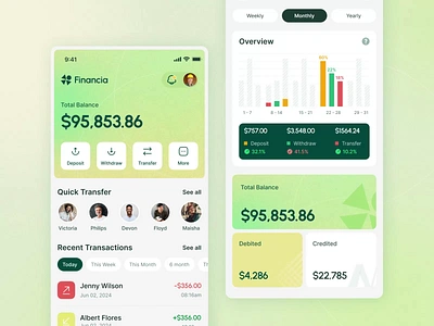 Fintech Mobile App UIUX Design | Financia android app design animation animation design app design app ui dashboard design design design ui finance app finance management fintech fintech mobile app focotik ios app mobile app design product design ui ui design ui ux design uiux